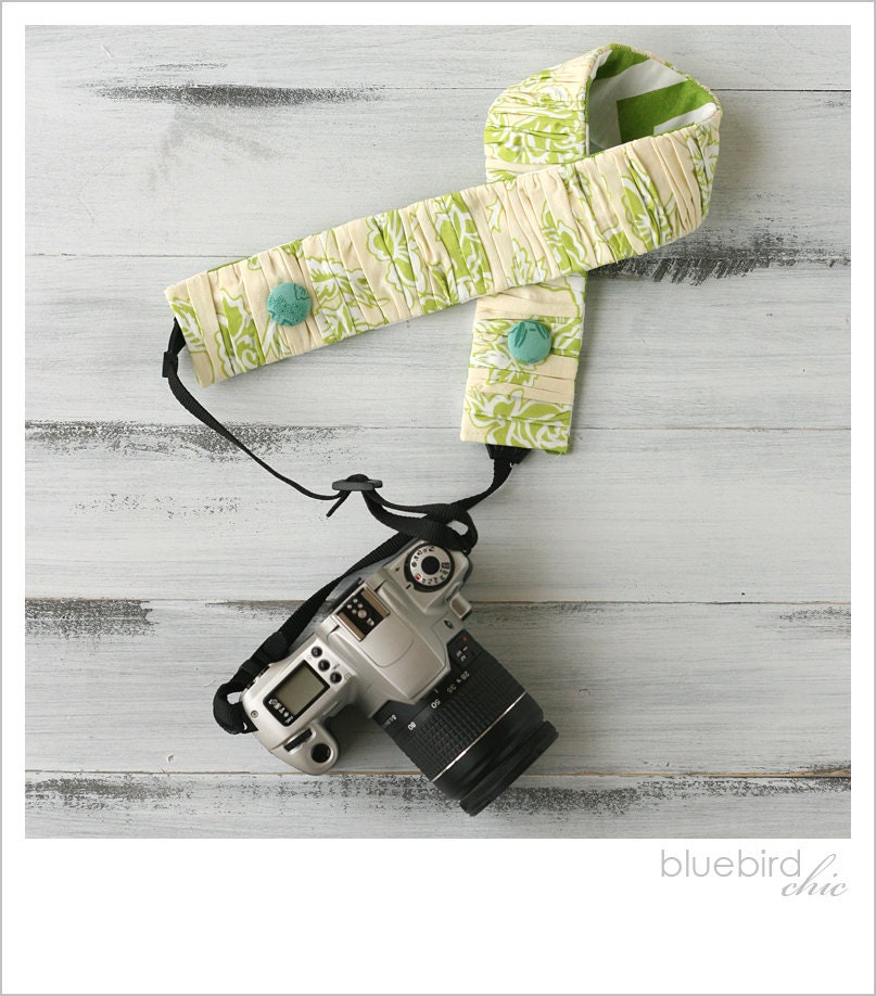 ruched camera strap cover - margarita