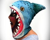 Shark Attack Monster Mask (100% Organic Cotton Knit) ADULT or KID size
