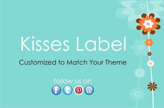 Hershey Kiss Labels- Candy Stickers For Kisses by the unique day - DIY File - Customized to Match Your Them Il_570xn