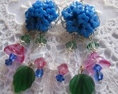 For-get-me-not Blue Earrings with Silver - Petal Flowers to Compliment