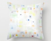 PiLLOW COVER - abstract painting - contemporary fine art - modern decor - rainbow - colorful