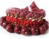 Red burgundry statement bracelet