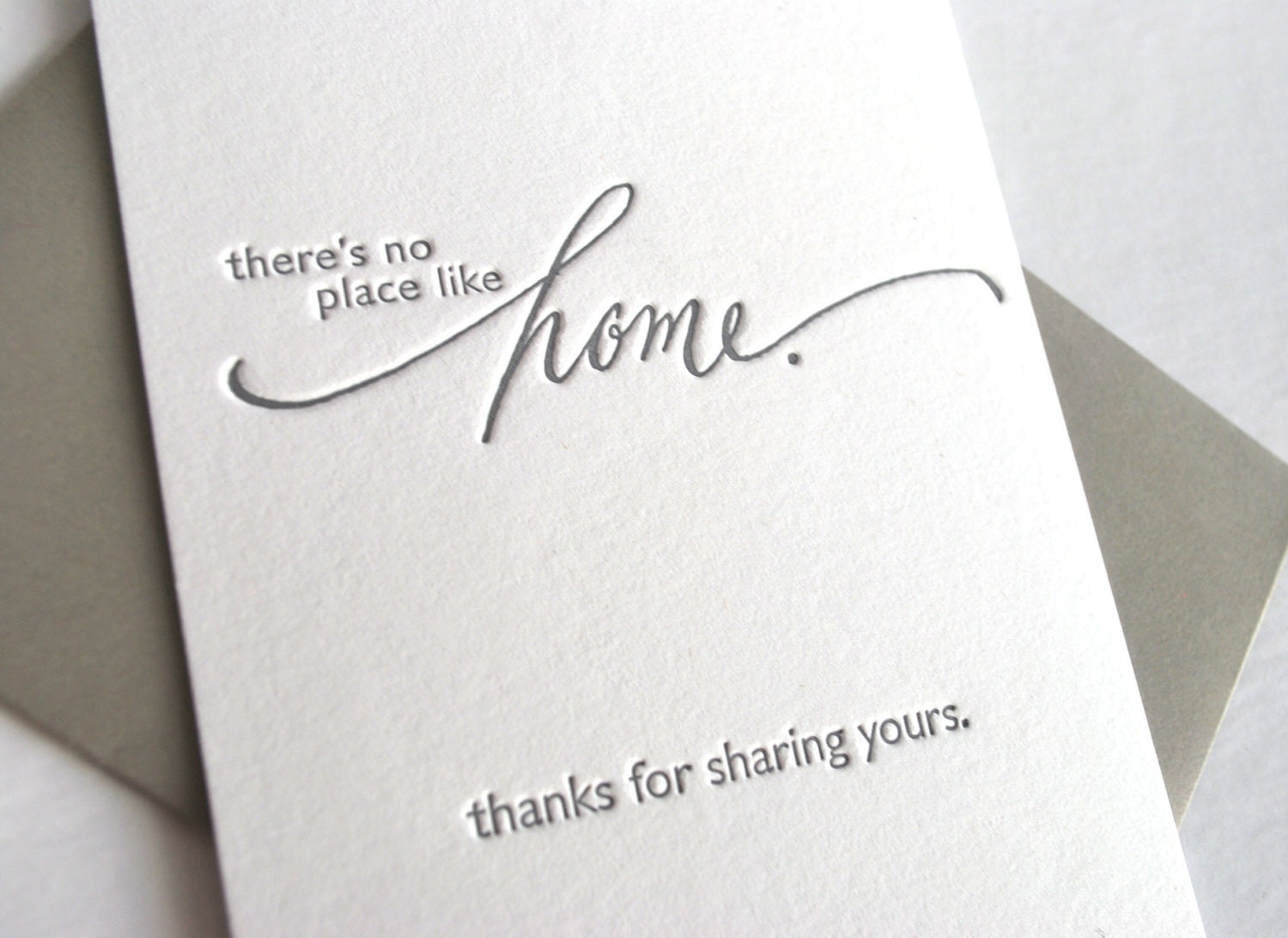 Letterpress Card--Thank You