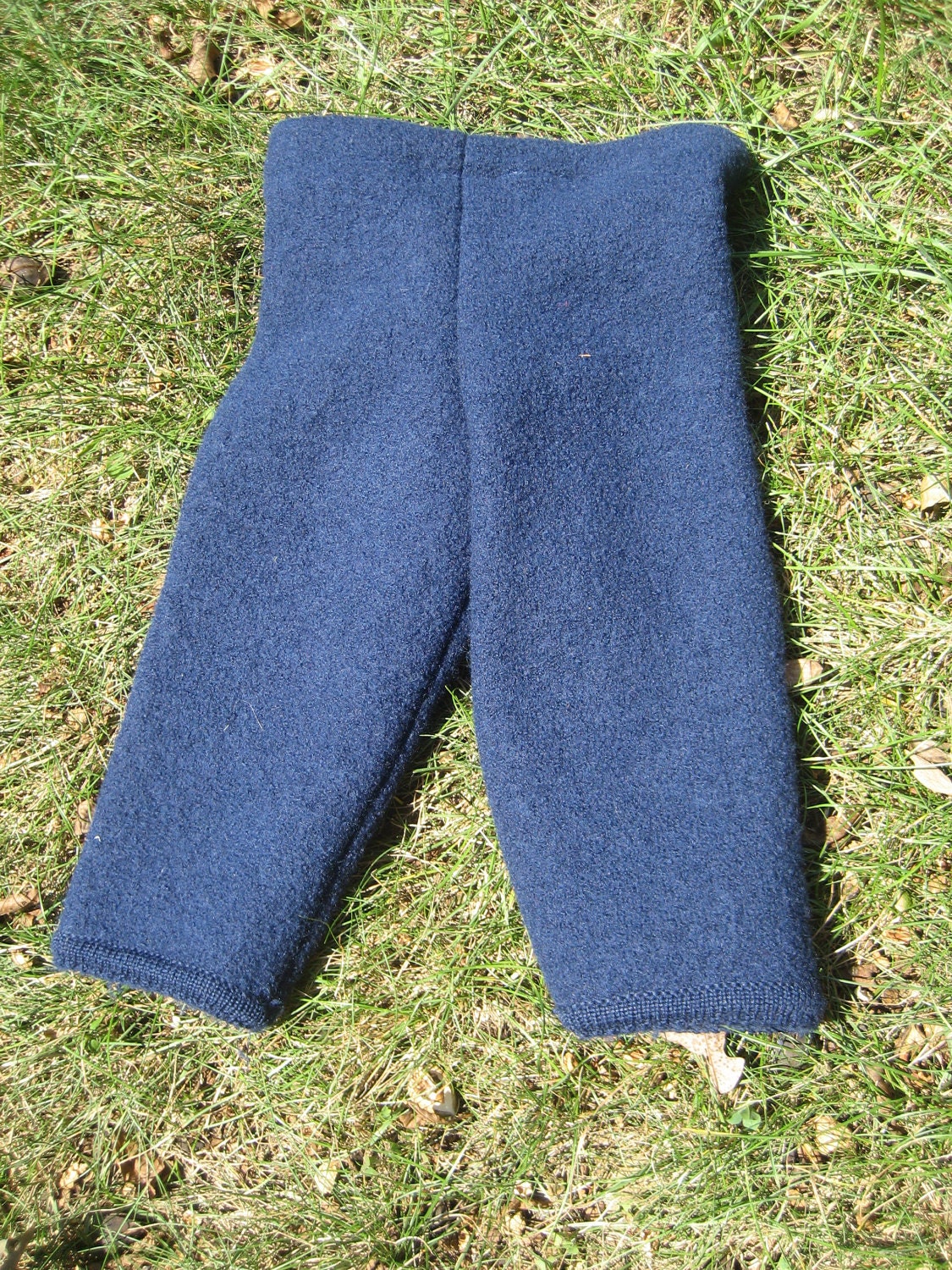 Upcycled Wool Longies, dark blue