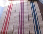 Striped Burlap Table Runner