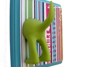 Dog Tail Leash Holder - Furry - Personalize it with Optional Letter Tiles