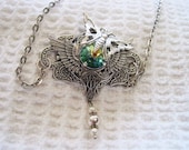 Swarovski Crystal and Butterfly Steampunk Necklace