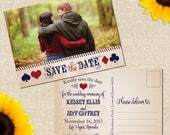 DIY PRINTABLE Vegas Photo Save the Date Postcard