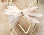 White Spike Cheer Bow Ponytail Style 1