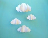 Cloud Mobile, Nursery Mobile, 3D Paper Cloud Mobile, Baby Mobile