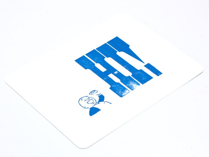 HI letterpress postcard