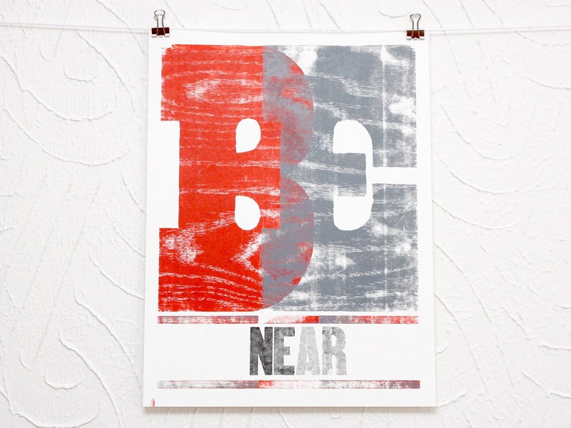 Be Near letterpress print