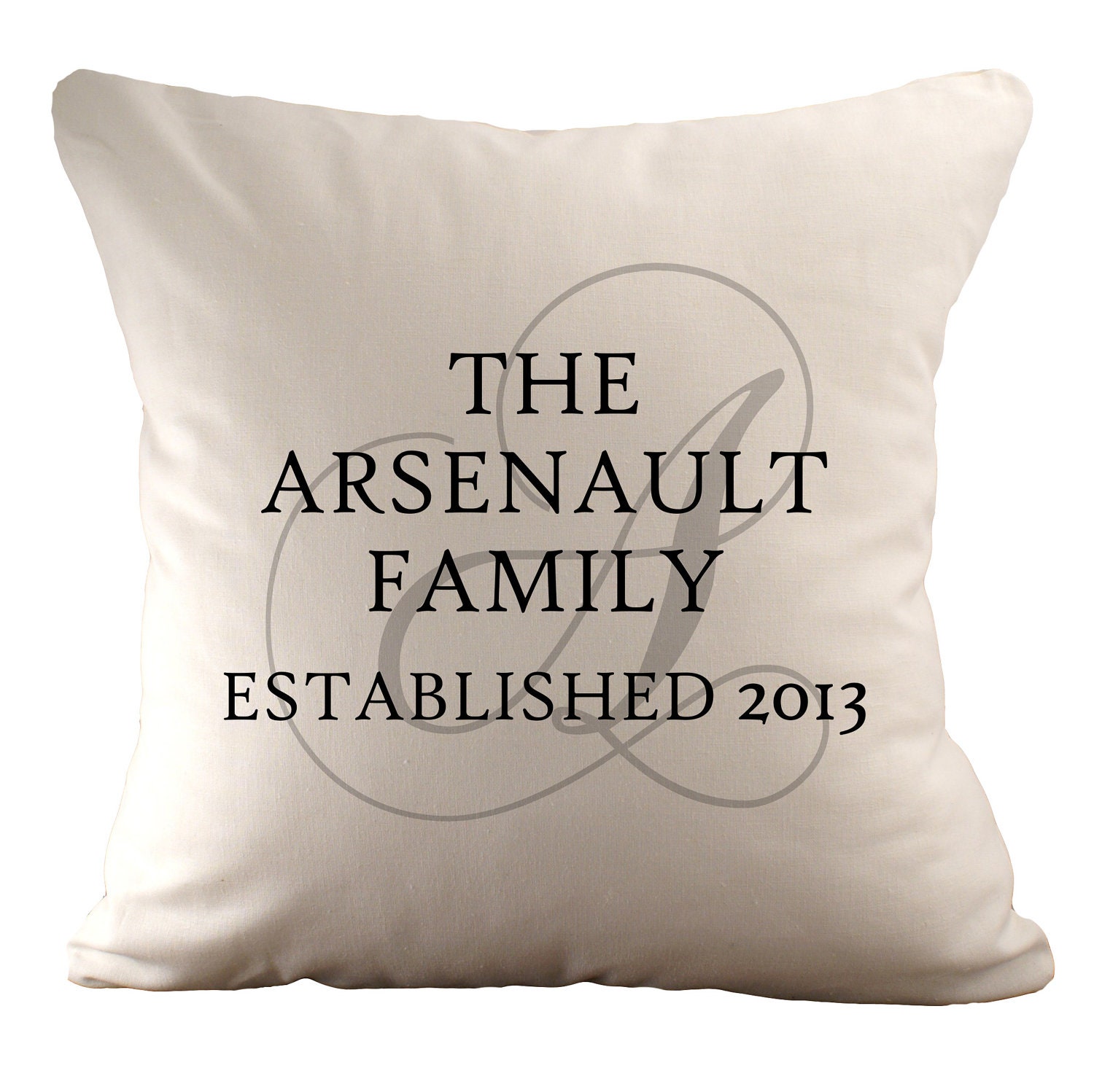 Custom Monogram Cushion Cover - 18x18