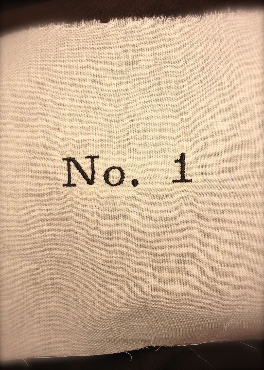 Embroidered Applique  "No. 1"  Medium Font