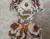 Silk Steampunk Wedding Opera Shrug Burlesque  Bridal By Gothic Burlesque