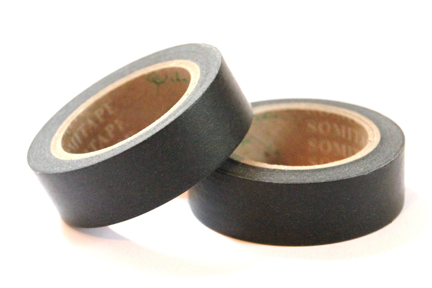 1 Roll of Plain Black Masking Tape / Japanese Washi Tape (.60 inches x 33 feet)