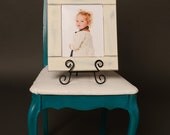 8x10 Cottage Distressed Picture Frame - shabby chic home decor - wall decor nursery decor- slate blue or choose your color -
