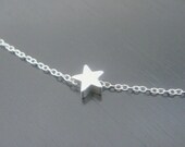 Double- Sided Sterling Silver Tiny Star Necklace Earrings Bridal Bridesmaids Special Ocassion Birthday Christmas