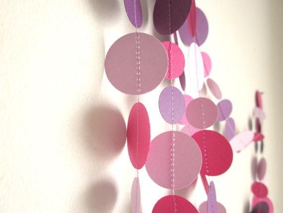 Valentine's Day - Pink and Purple Garland - Teen Room Decor - Baby Shower Garland - Party Garland