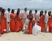 Convertible infinity bridesmaid plus size blue long dress