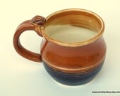 Handmade Ceramic Coffee Mug // Pumpkin Pie Brown