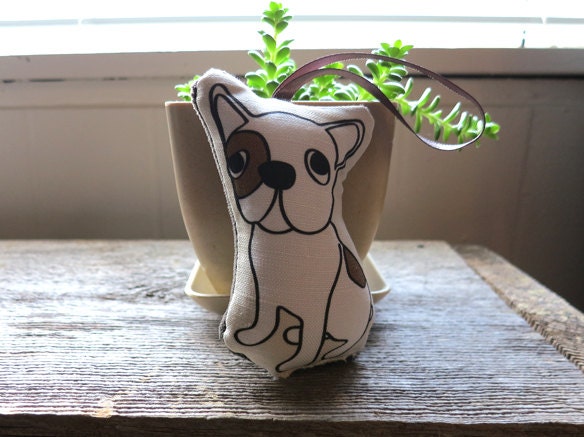 Plush French Bulldog Ornament