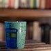 Doctor Who "Good cup of tea" Tenth Doctor hand painted quote mug with TARDIS - Large turquoise mug