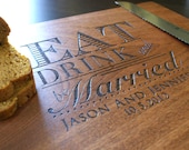 Personalized Cutting Board -Personalized, Engraved, Sapele Wood 12x15 -Christmas gift, Wedding Gift, Anniversary gift