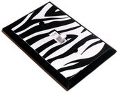 Zebra Print Decor - Wood Light Switch Cover