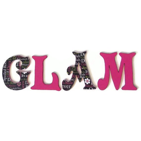 GLAM Girls Room Wall Letters