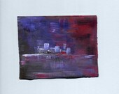 Purple, Magenta and Black Original Abstract Painting OOAK