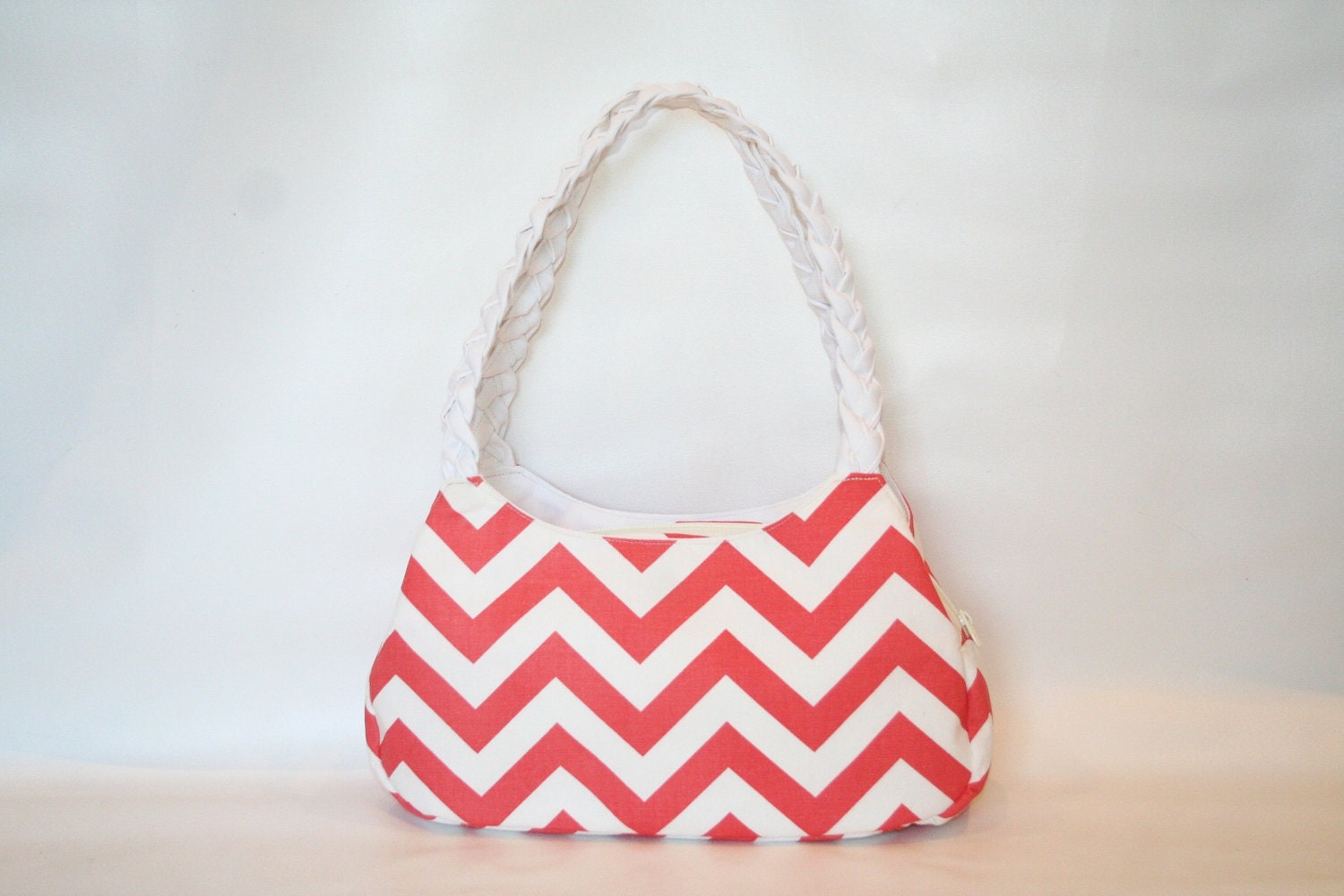Coral Chevron Sassari Handbag