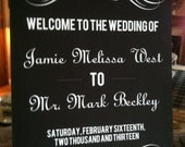 Wedding Reception Welcome Sign