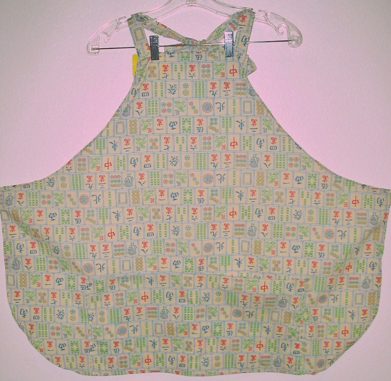 Bib Apron with Mah Jongg Tiles (104)