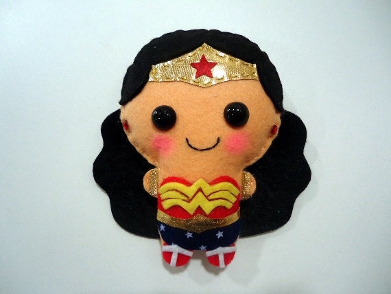 Reserved listing for Wonder Woman in a kawaii style