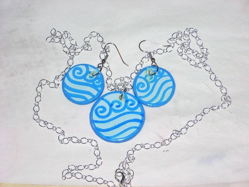 Water Tribe Pendant and Earring Set