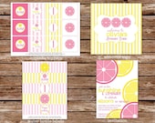 Custom Printable Sunshine and Lemonade Birthday Party Package