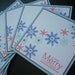 Handmade Snowflake Christmas Cards Set of 10 Patriotic Colors