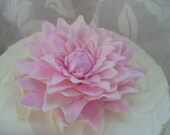 Sugar Gumpaste Romantic Edible 4" Pale Pink Wedding Pink Princess Dahlia Cake Topper or Decoration