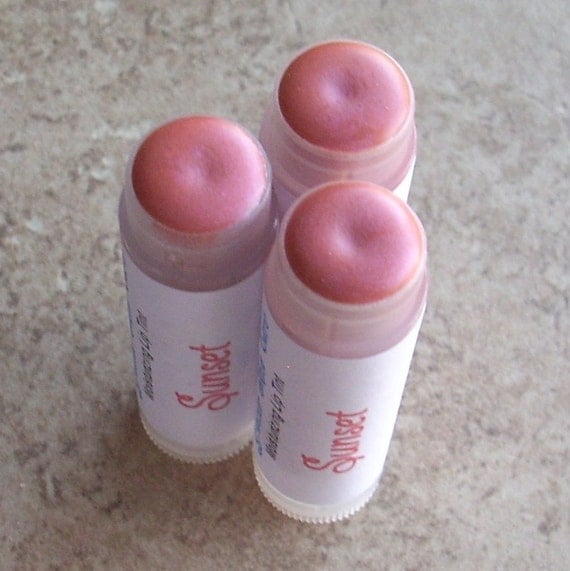 Sunset Sheer Lip Tint/Gloss, Moisturizing Two-Tone Peach and Purple Lip Tint