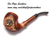 FREE Shipping Smoking Pipe. Tobacco Pipes - Wooden Pipes - Hand Carved Tobacco Wood Pipes "Anchor" & GIFT Pouch /Best Price