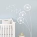 Flying Dandelion - Vinyl Sticker - Living Room, Hallway, Decor, Interior Wall Decals