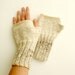 Fingerless Gloves. Fashion 2012. Girls Women. Valentines Day. Love. cream color and brown