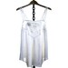Lingerie Silk Lace Nightie Dress Chemise / Cream White Star Bow Jacquard Vintage / Small - Stella Moonshine Chemise