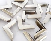 100 Nickel Silver Large Metal Book Corners - Bookbinding - Scrapbooking - Photo Album - Diary - Journal