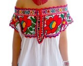 Rosa Maria Juquila Handmade Embroidered  Wedding Mexican Maxi Dress