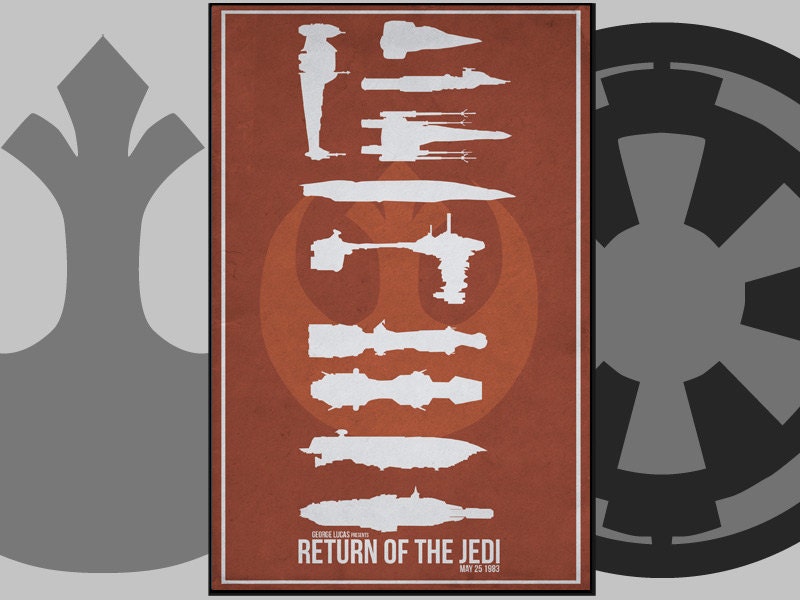 Star Wars Return of the Jedi - Rebel Fleet Movie Poster 11x17
