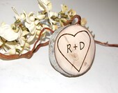 Simple Rustic Cake Topper, Personalized Tree Slice Cake Topper, Understated Elegance, Natural Wedding Cake Topper, Aspen, Keepsake