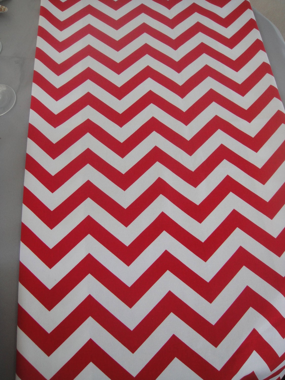 RED CHEVRON 13x72 Table Runner, Wedding Table Topper, Christmas Table Cover