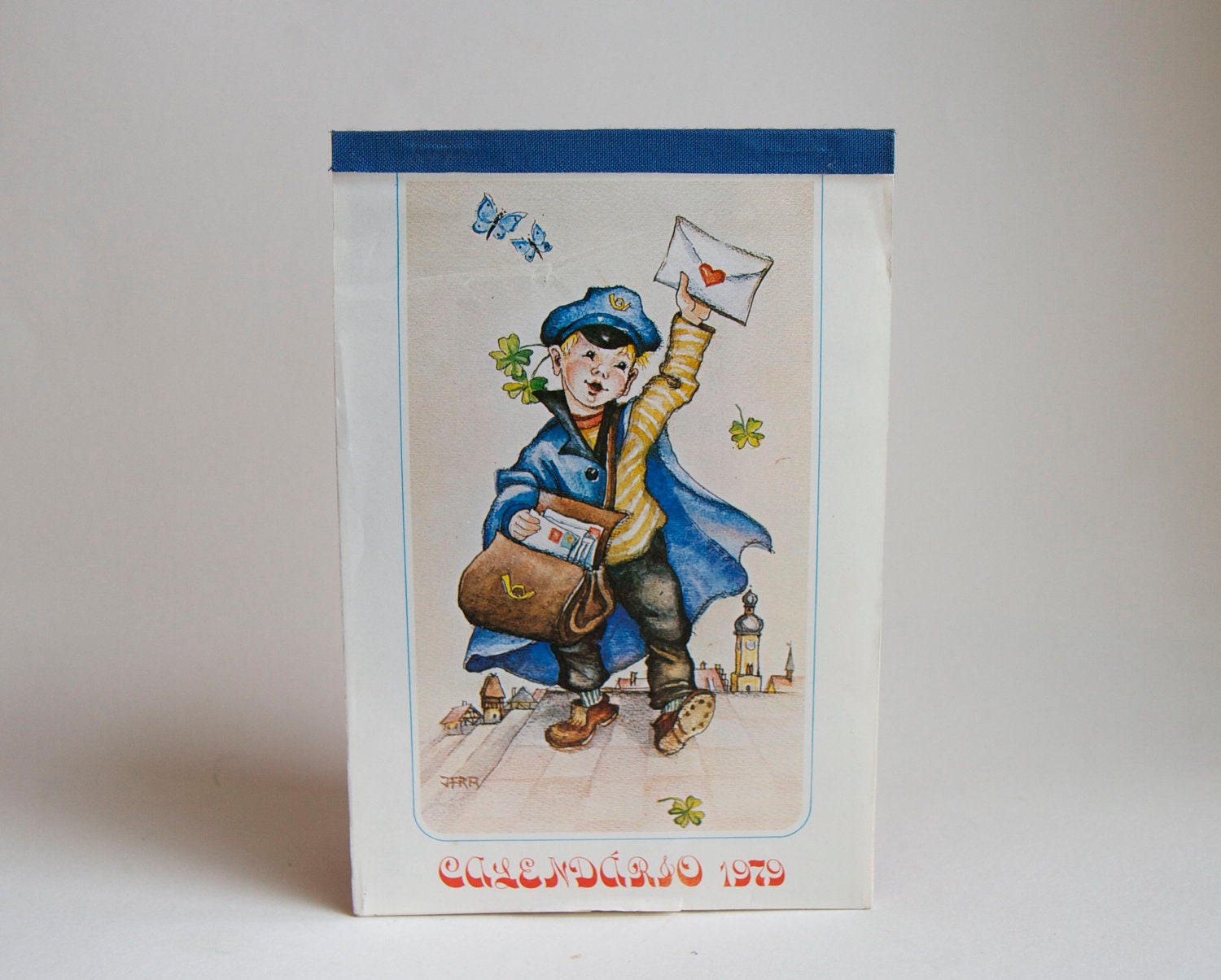 1974 Calendar - 1970s Portuguese Colorful Paper Ephemera